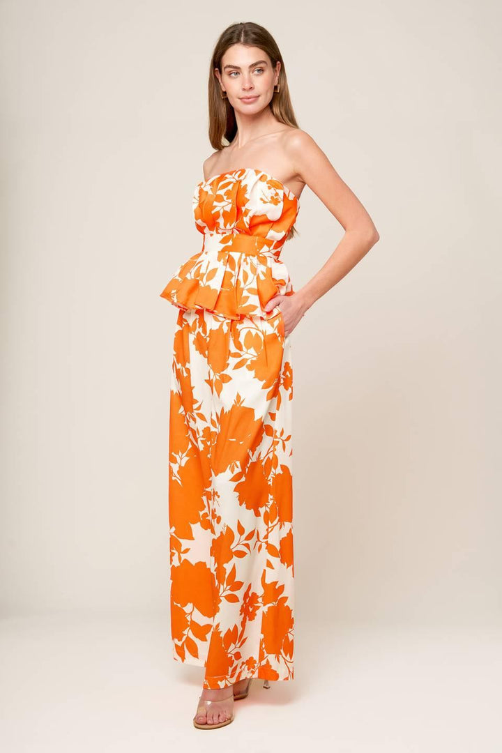 TIME FOR ORANGE TEA WOVEN PANTS