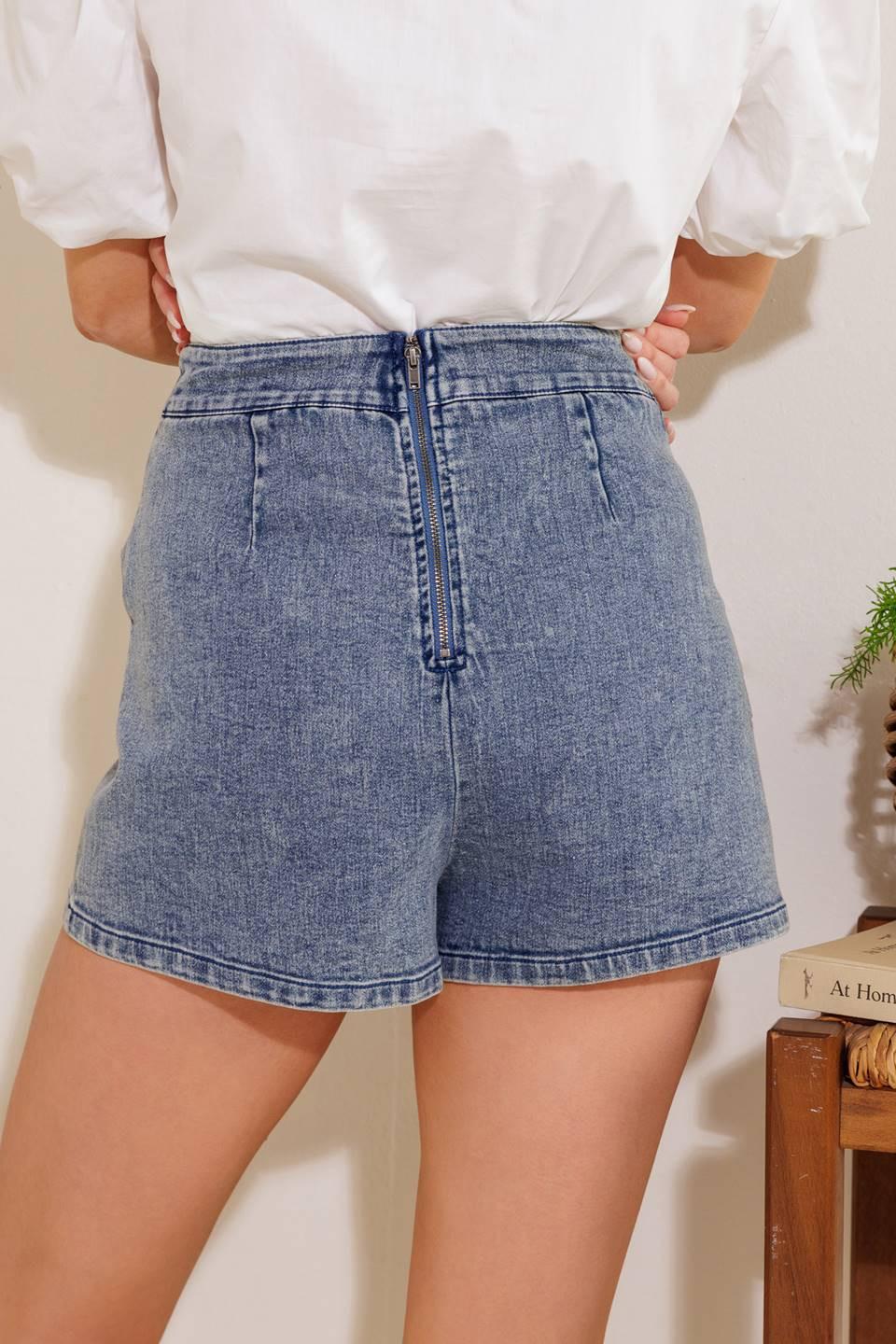 Distant Sun Denim Skort from KADOU Boutique