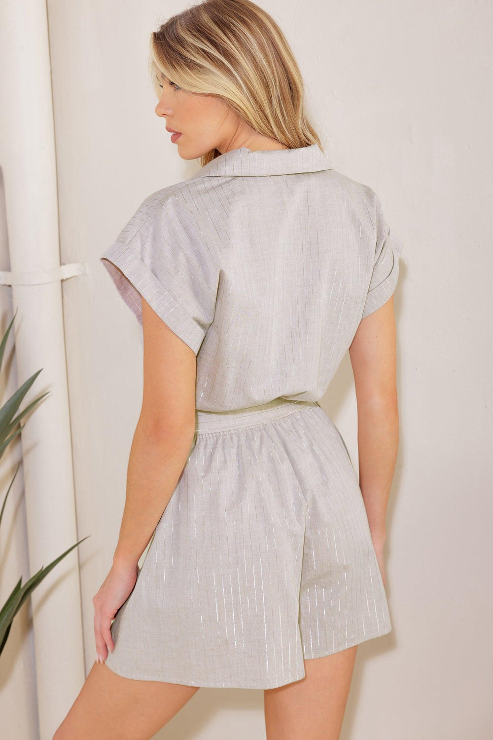 Calm Reflections Woven Romper from KADOU Boutique