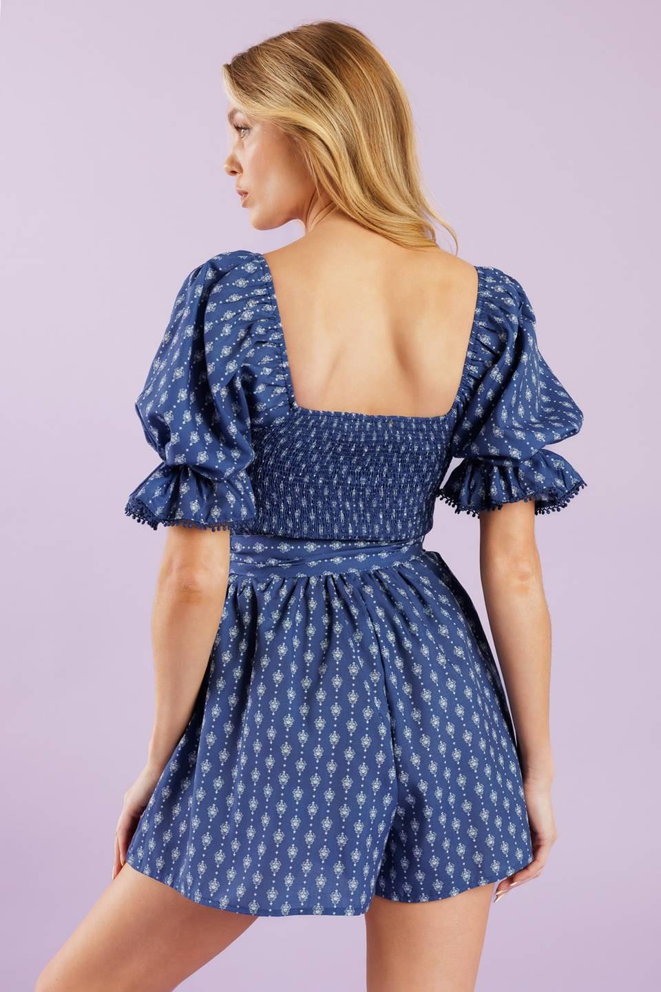 Stay On Your Mind Woven Romper from KADOU Boutique