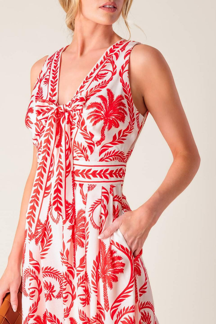 Colette Dream Red Woven Jumpsuit from KADOU Boutique