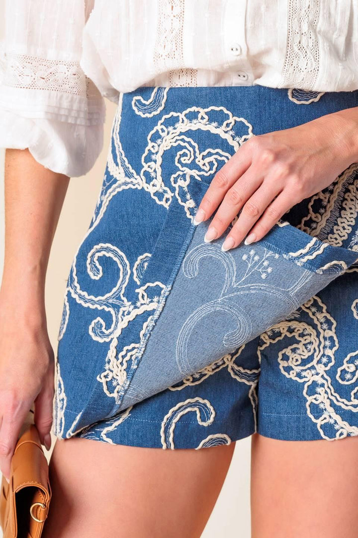 Cara La France Woven Skort from KADOU Boutique