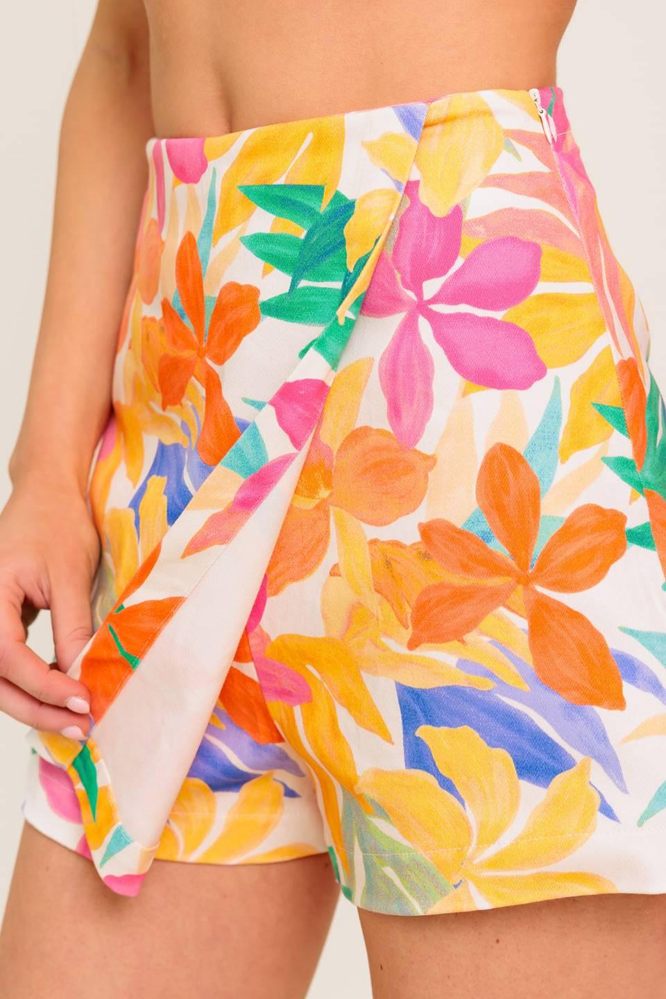 Tidal Touch Ivory Woven Skort from KADOU Boutique