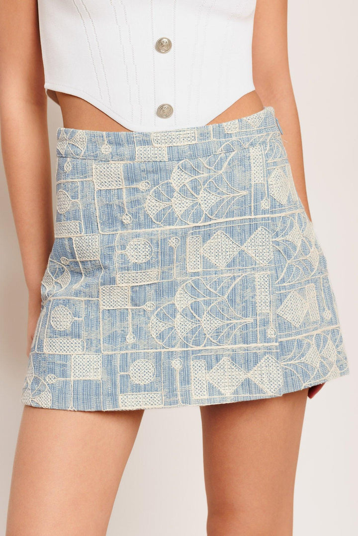 Artisan Grid Woven Skort from KADOU Boutique