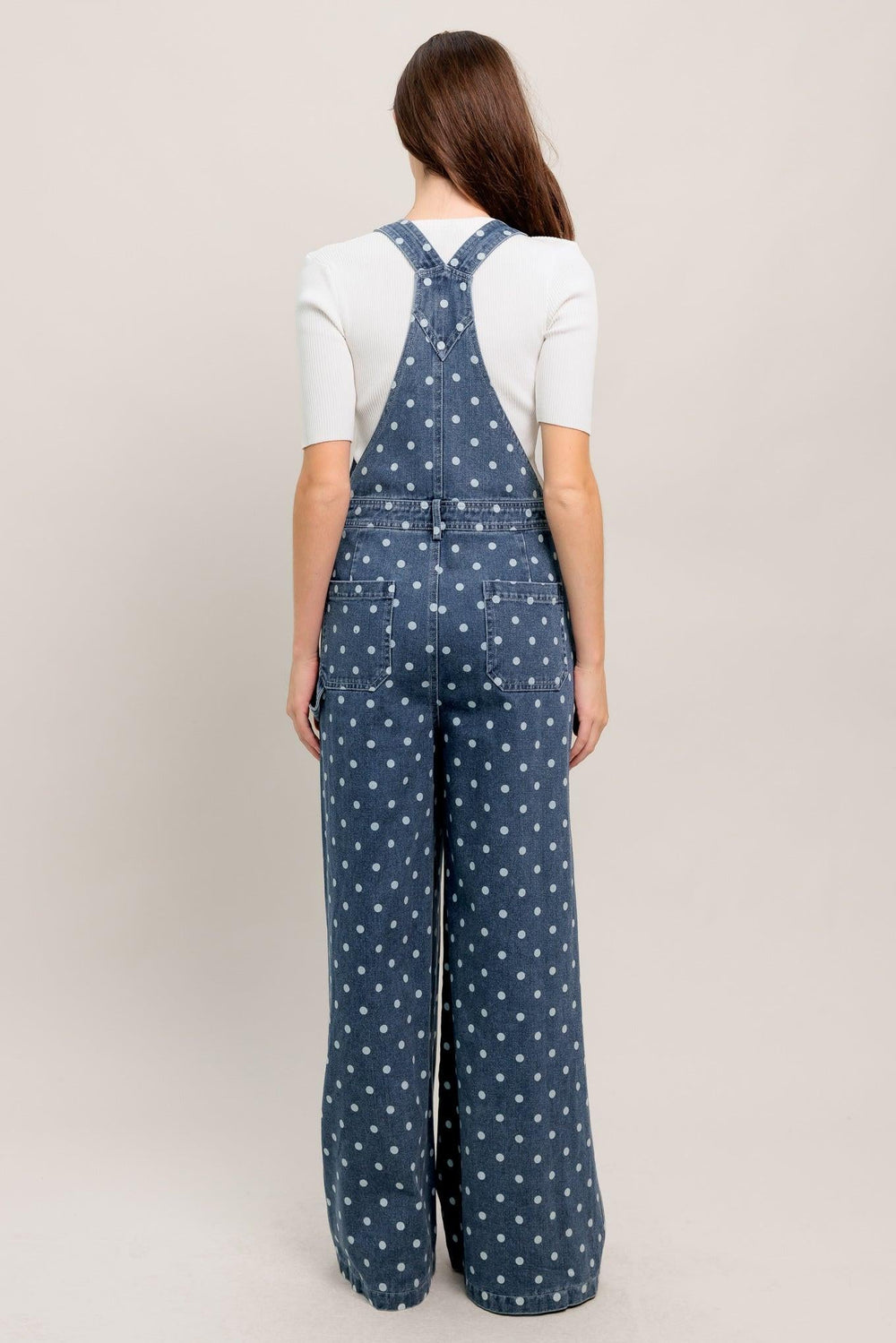 Everyday Polka Overall Denim Jumpsuit from KADOU Boutique