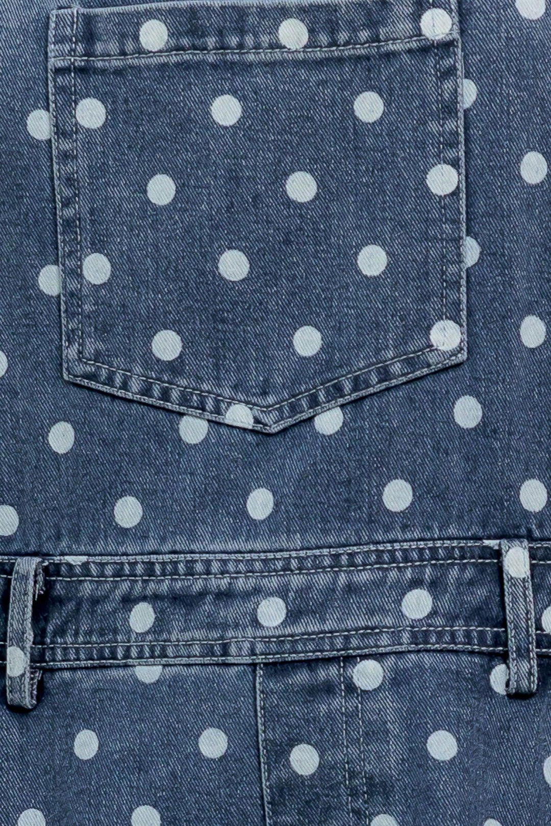EVERYDAY POLKA OVERALL DENIM JUMPSUIT