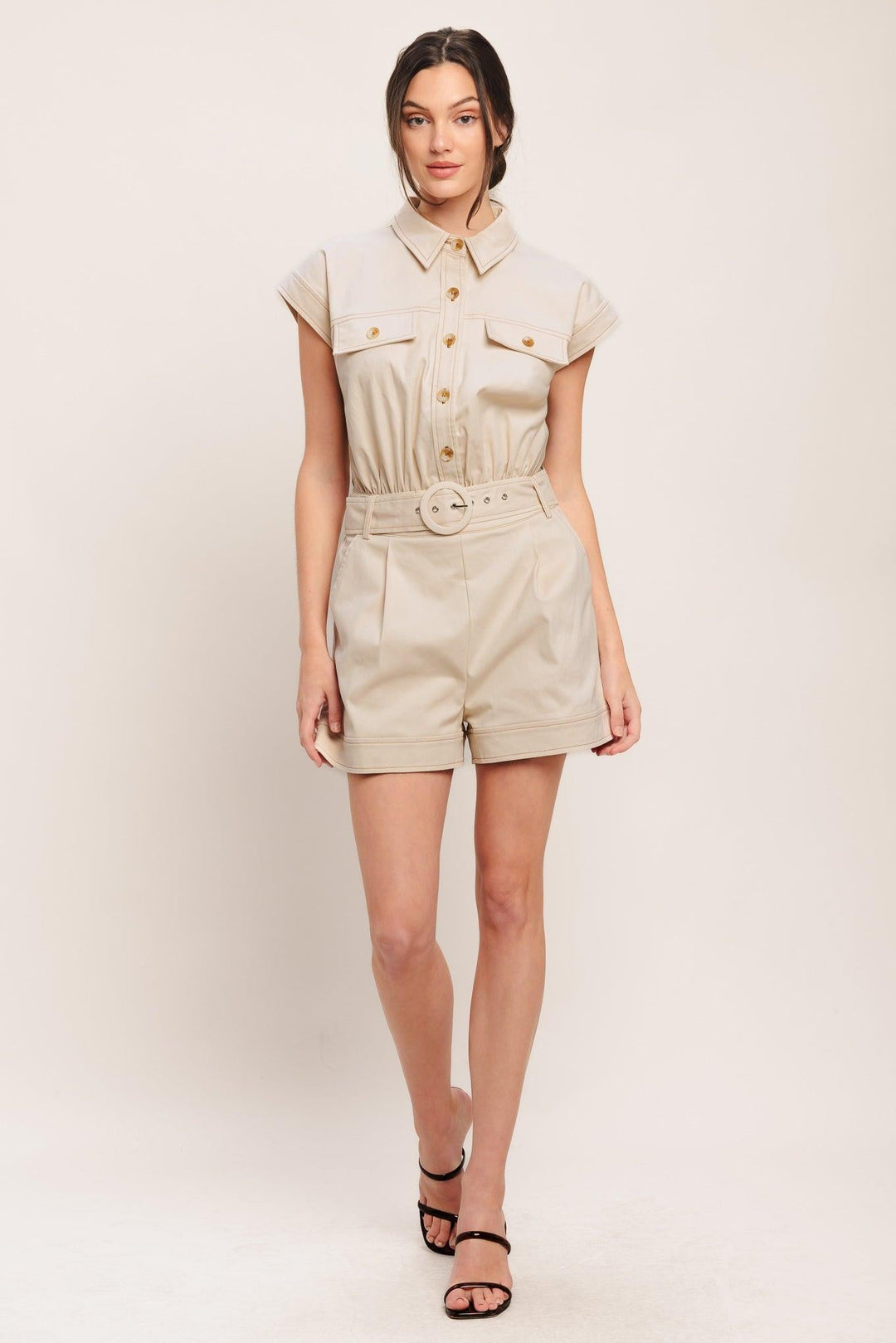 Everyday Utility Woven Romper from KADOU Boutique