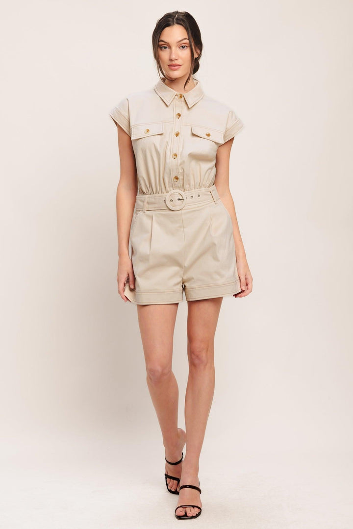 Everyday Utility Woven Romper from KADOU Boutique