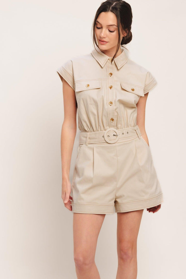 Everyday Utility Woven Romper from KADOU Boutique