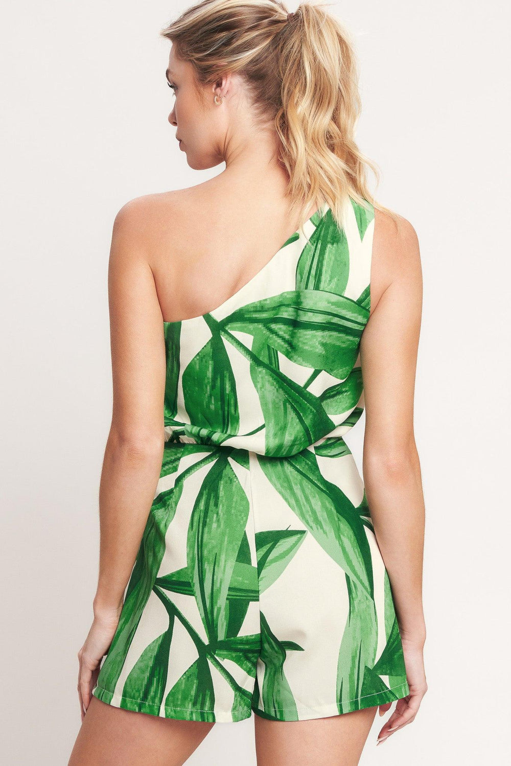 Leafy Love Story Woven Skort Romper from KADOU Boutique