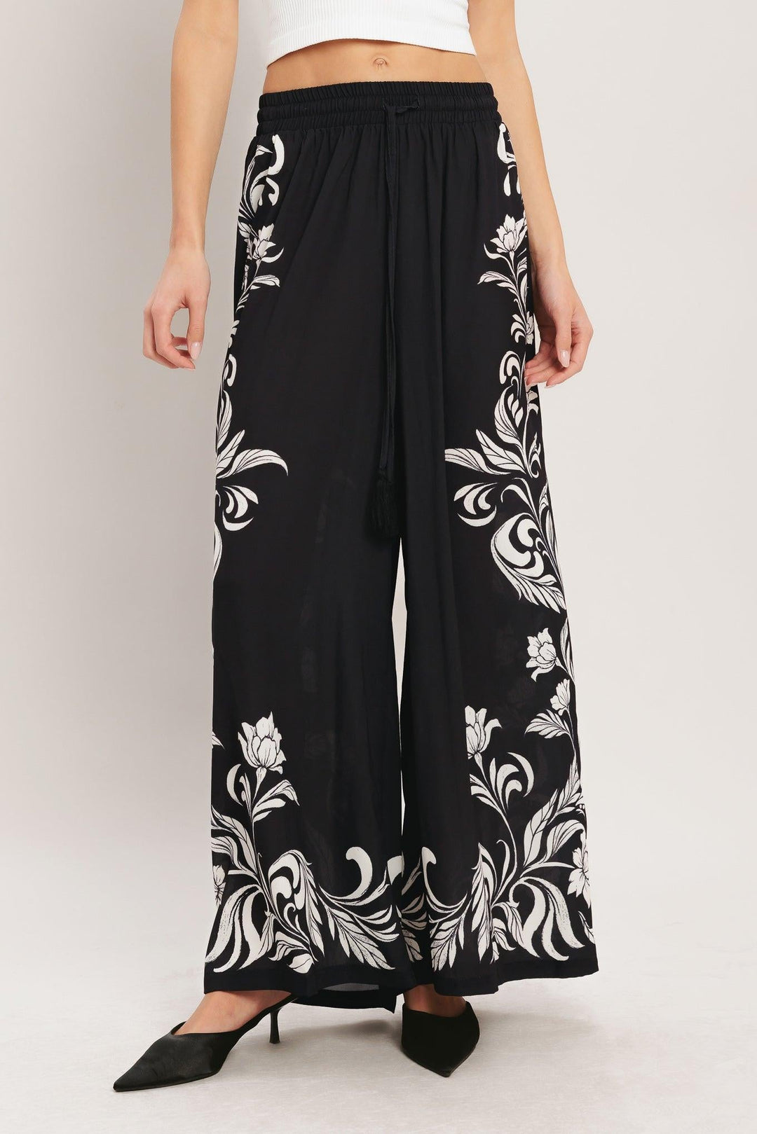 Black Riviera Woven Pants from KADOU Boutique