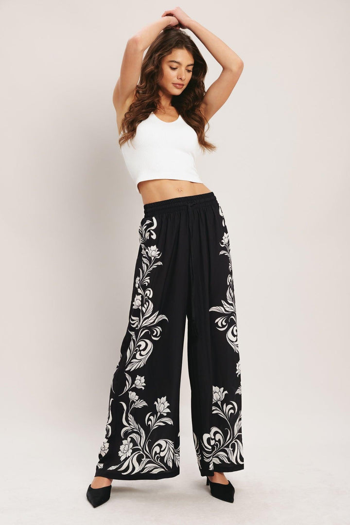 Black Riviera Woven Pants from KADOU Boutique