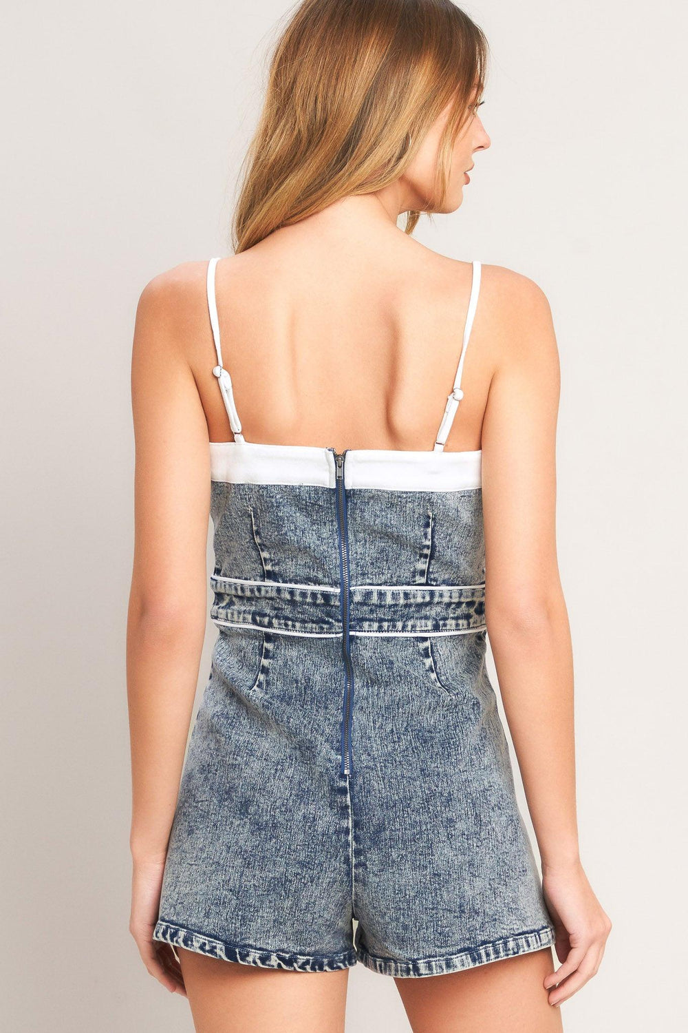 Weekend in Denim Romper from KADOU Boutique