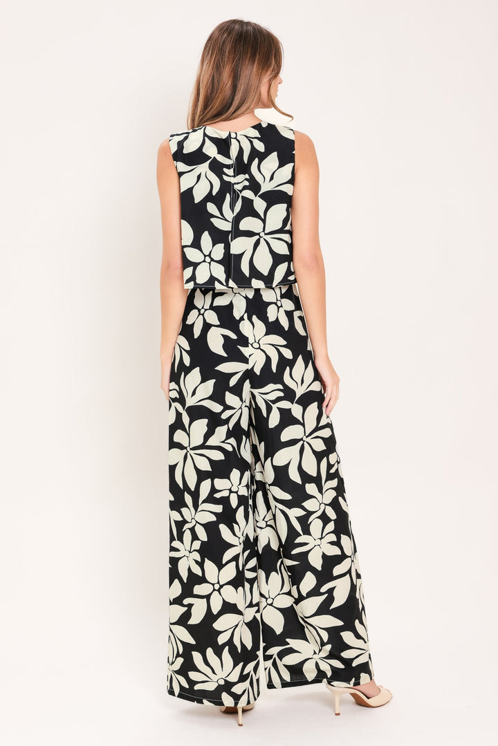 COASTAL NOIR WOVEN JUMPSUIT