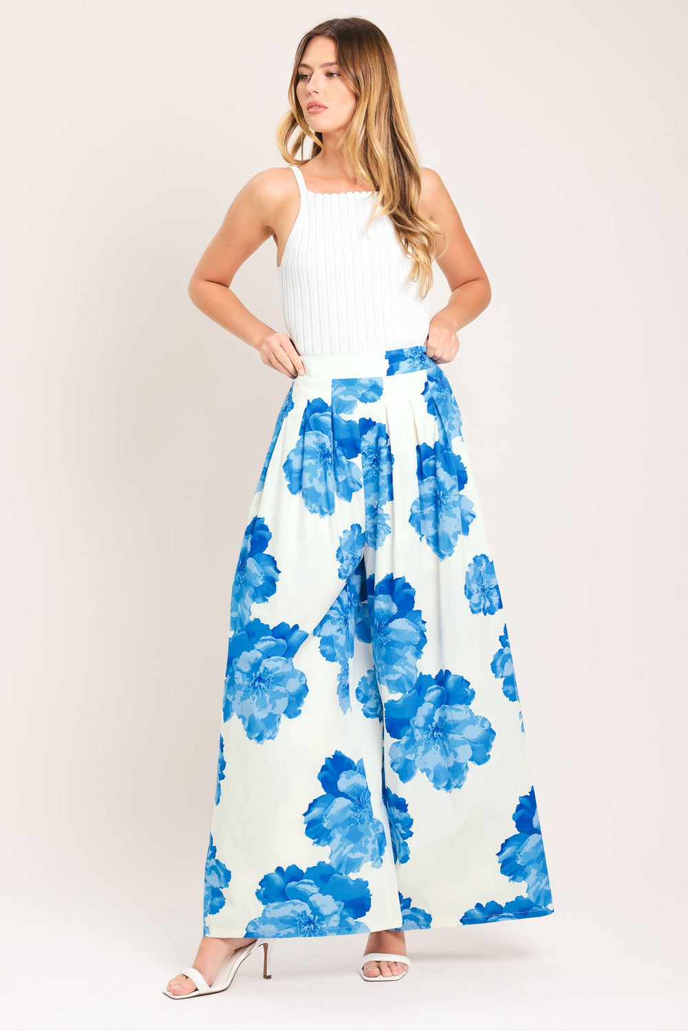 Tropic Blue Woven Pants from KADOU Boutique