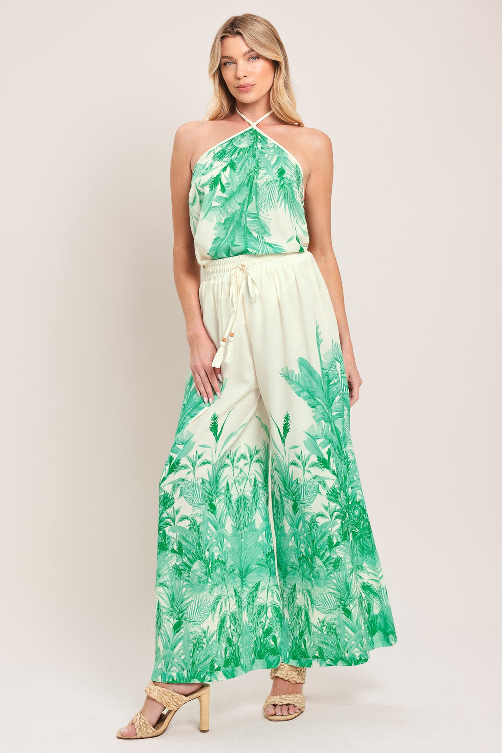 Palm Serene Woven Pants from KADOU Boutique