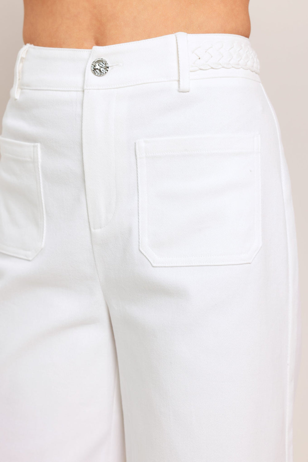 White Ease Woven Wide Pants from KADOU Boutique