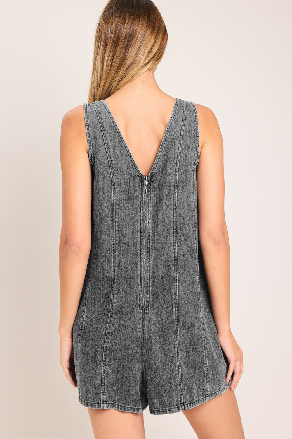 Cool Sweet Lightweight Denim Romper from KADOU Boutique