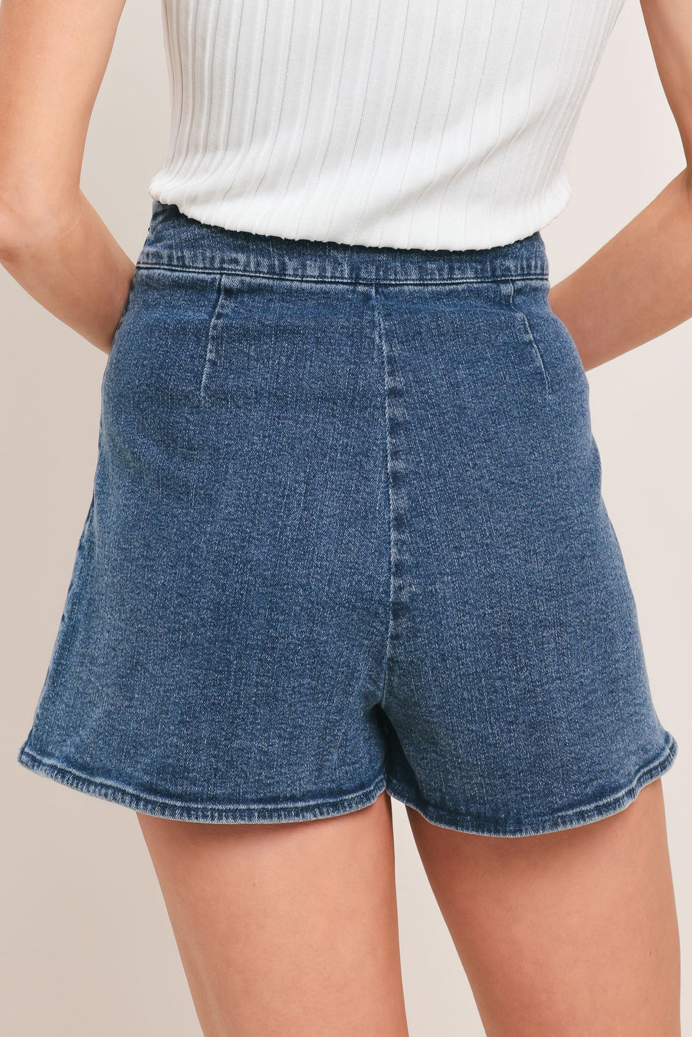 Sweet Stud Denim Skort from KADOU Boutique