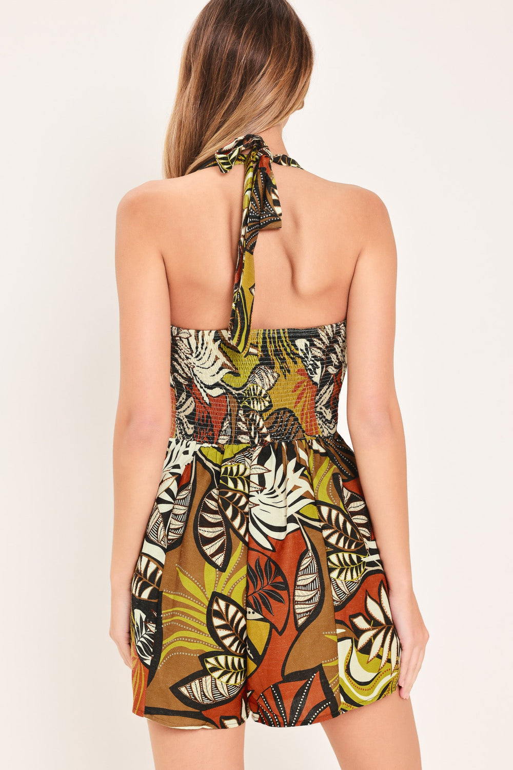 Palm Market Woven Romper from KADOU Boutique