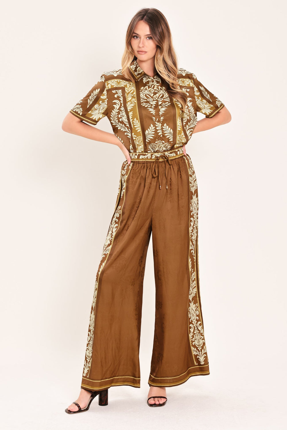 Vintage Manor Palazzo Woven Pants from KADOU Boutique
