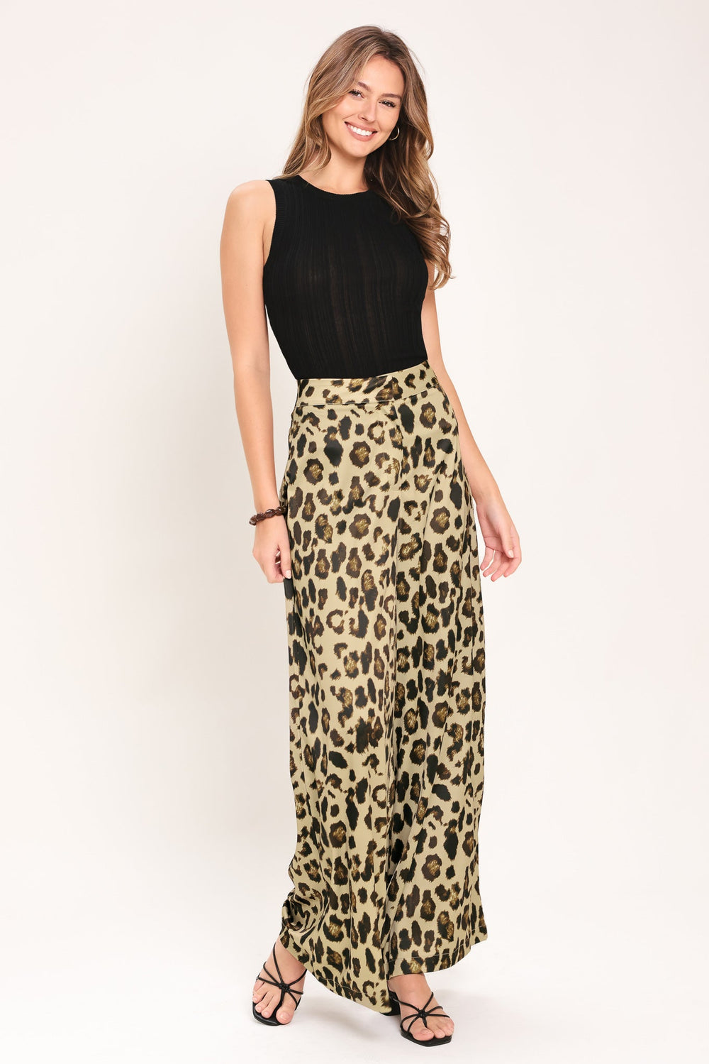 Jungle Glam Woven Wide Leg Pants from KADOU Boutique