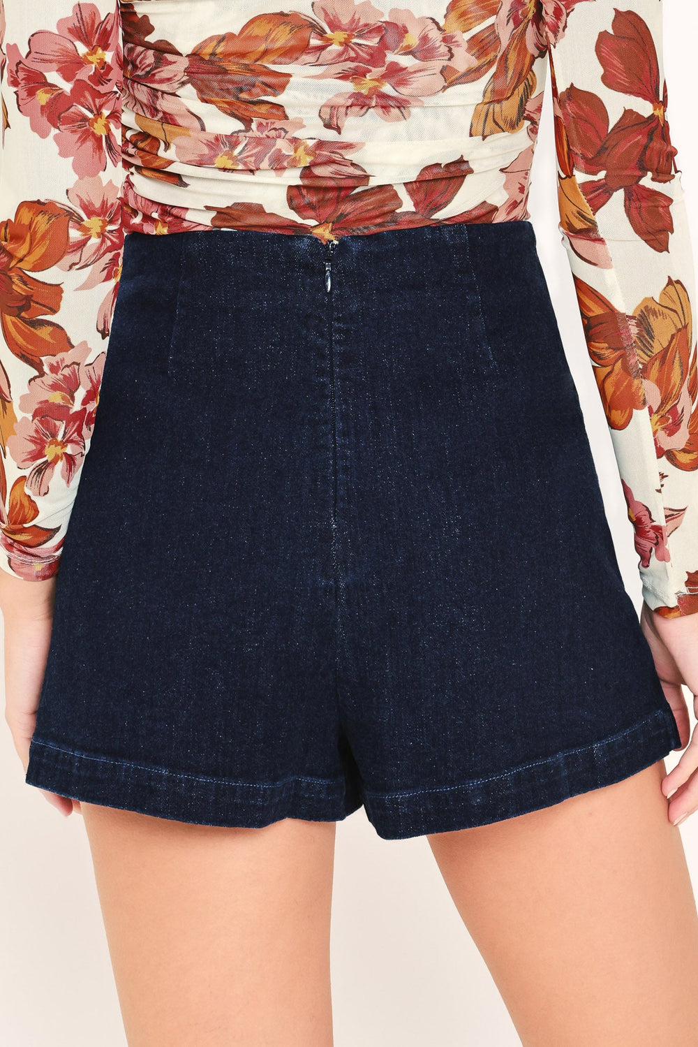 Autumn Leaf Denim Skort from KADOU Boutique