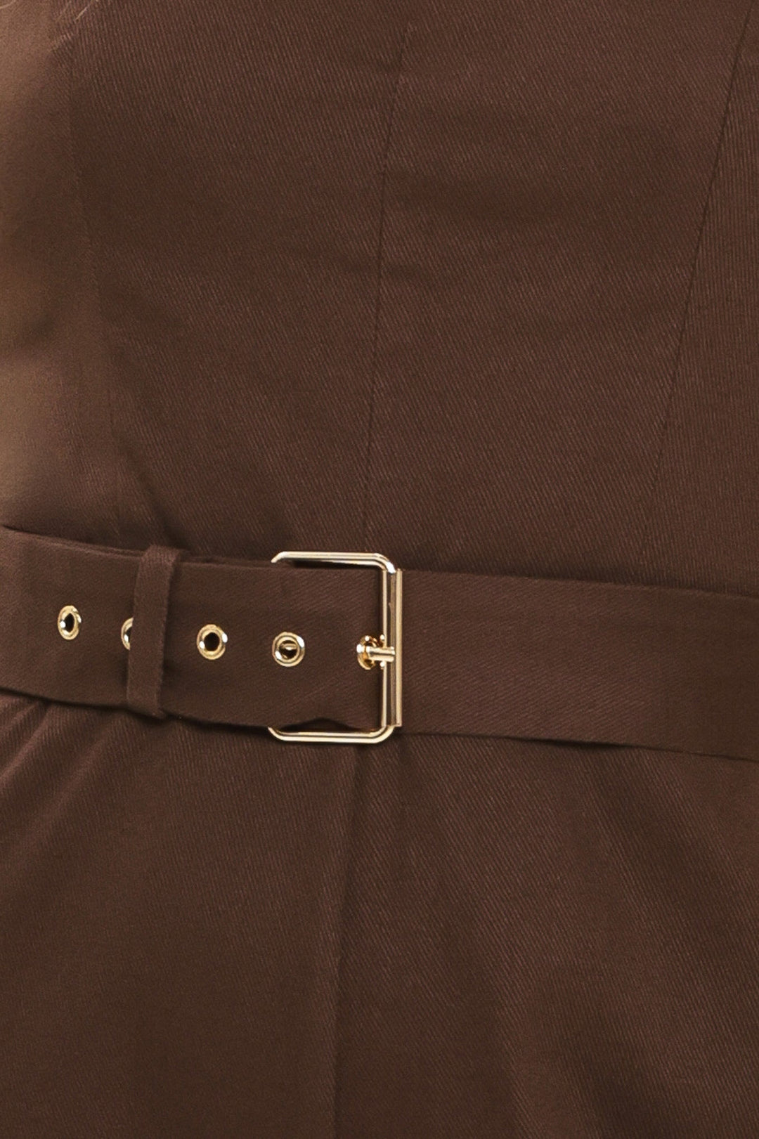 TOFFEE SWEETHEART WOVEN JUMPSUIT