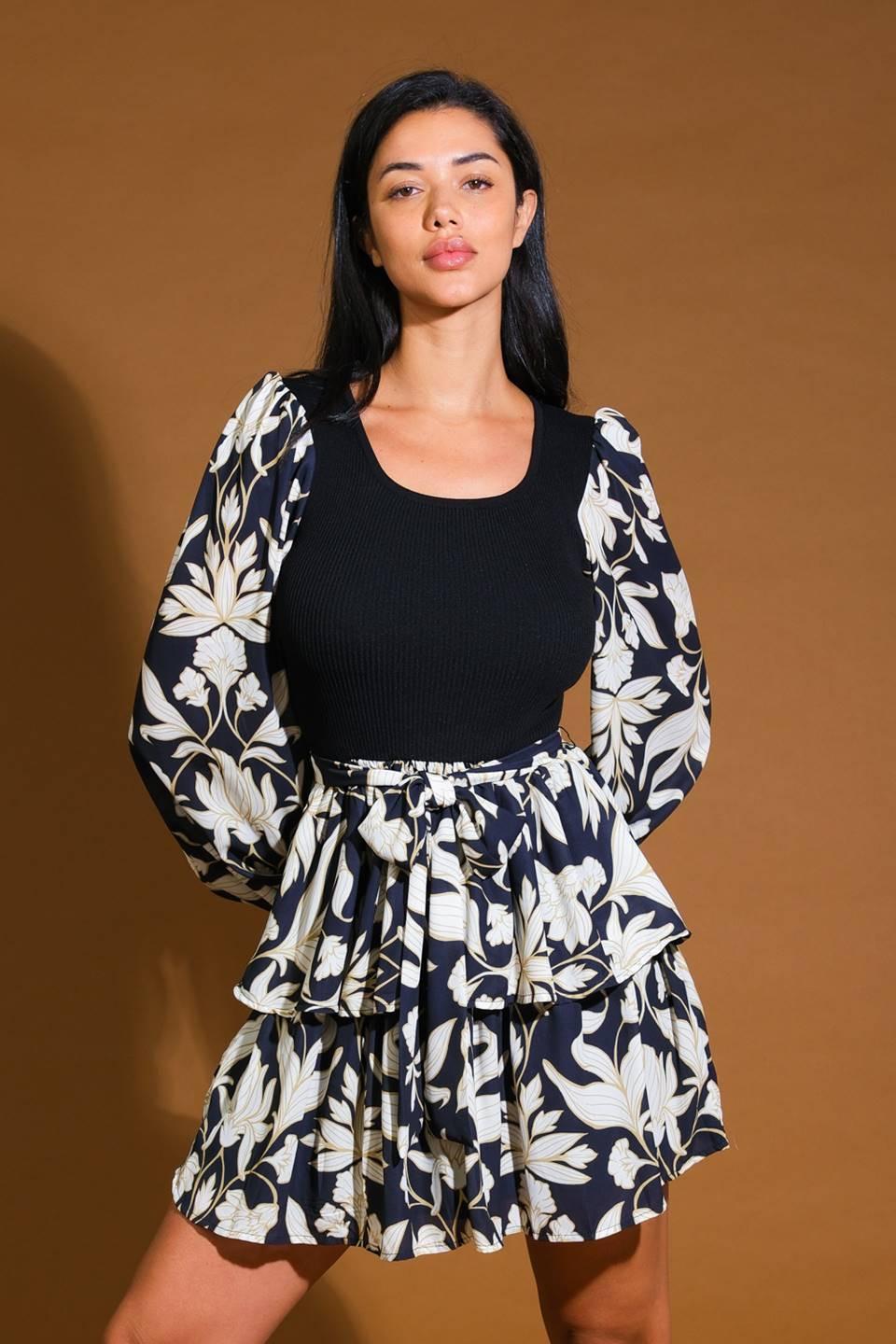 All My Life Sweater Woven Mini Dress from KADOU Boutique