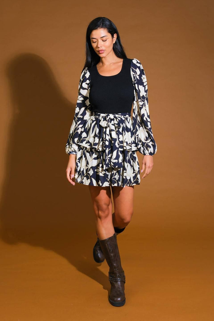 All My Life Sweater Woven Mini Dress from KADOU Boutique