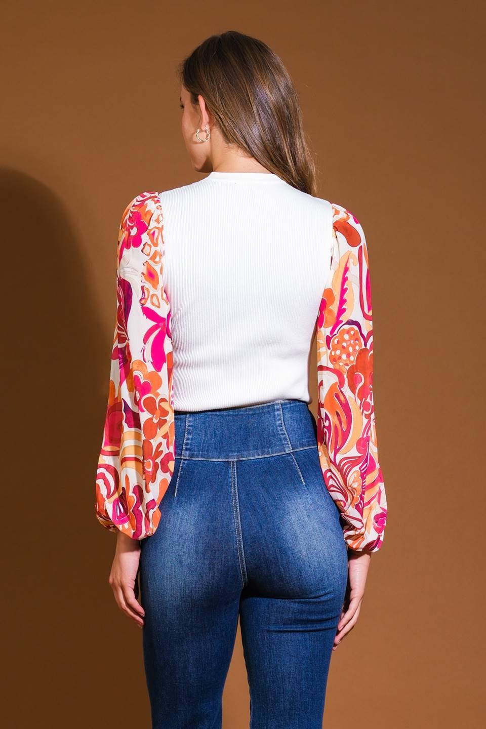 Majestic Flow Sweater Woven Top from KADOU Boutique