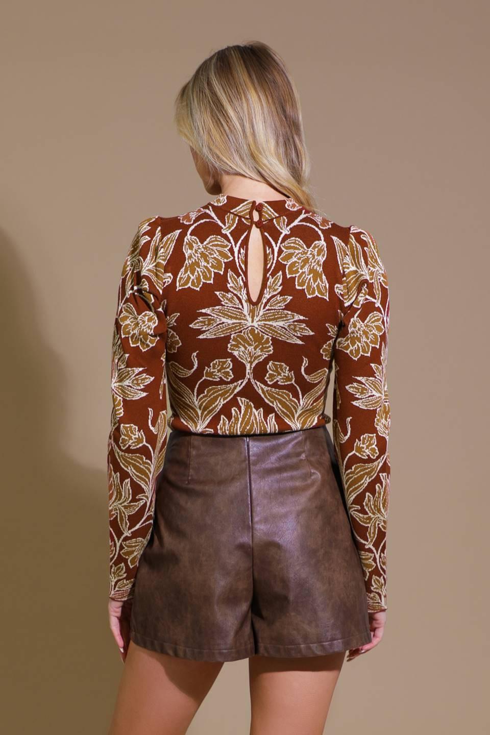 Warm Afternoons Jacquard Sweater Top from KADOU Boutique