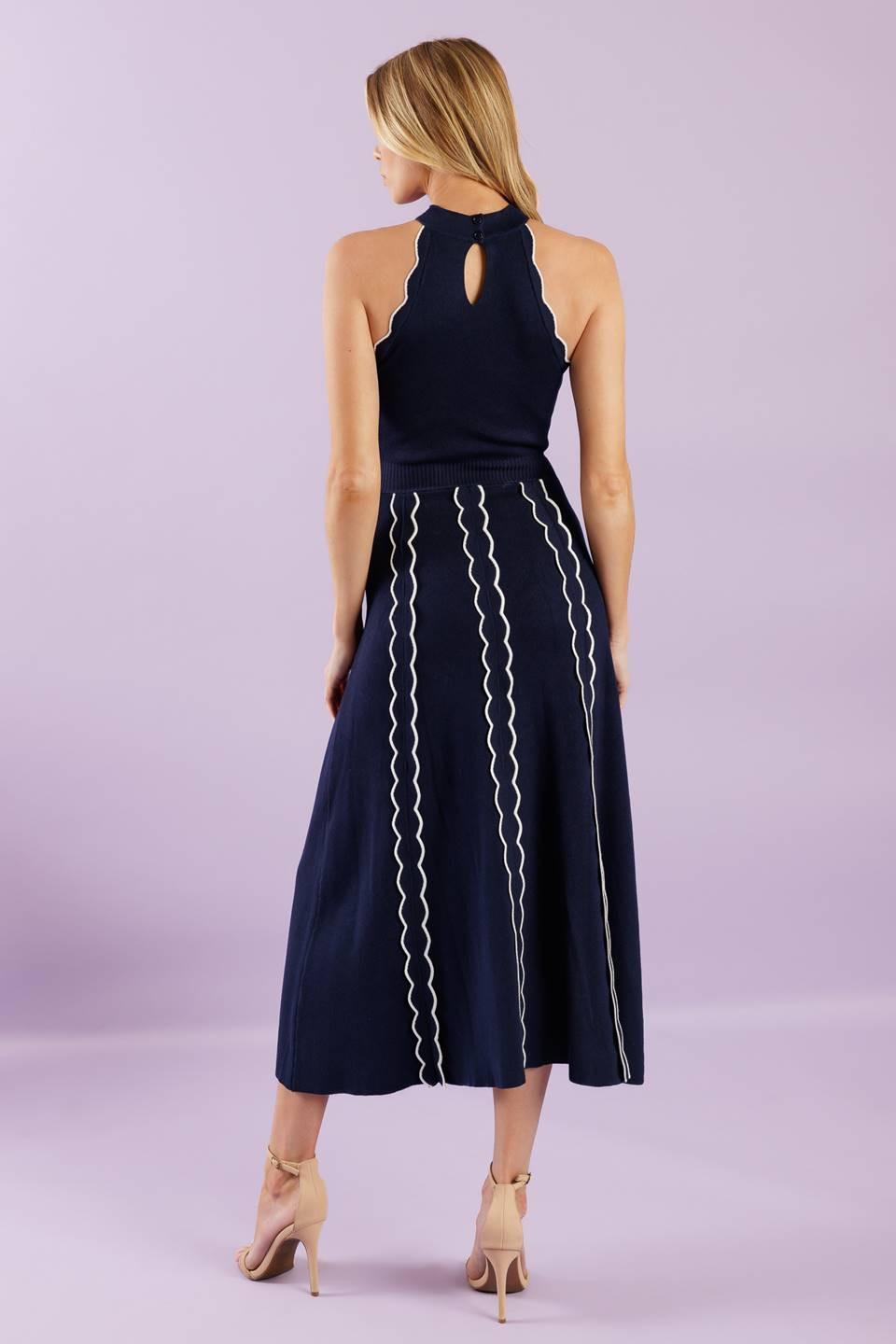 Time for Cheer Navy Sweater Midi Dress from KADOU Boutique