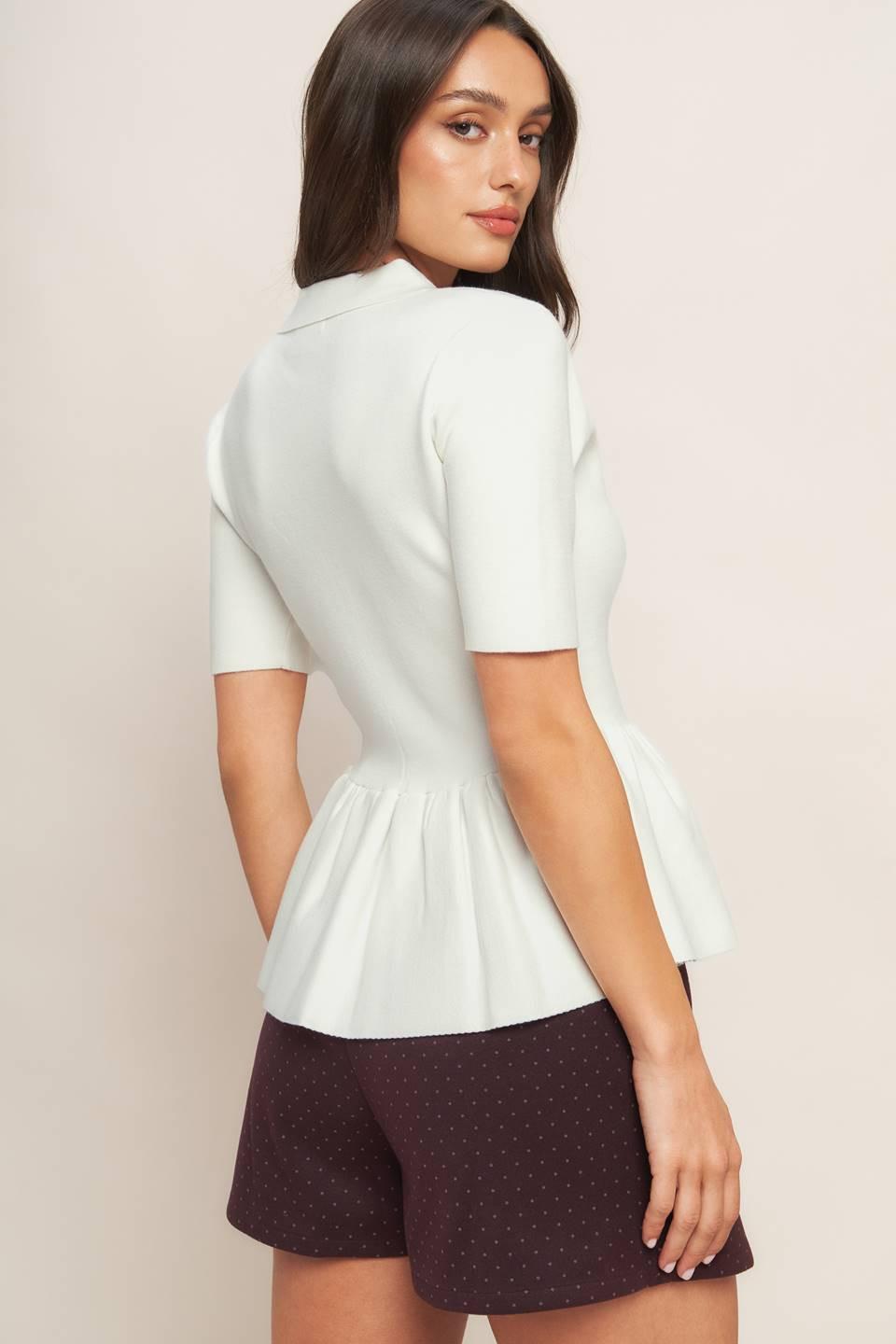 Sweet Serenade Cream Woven Top from KADOU Boutique