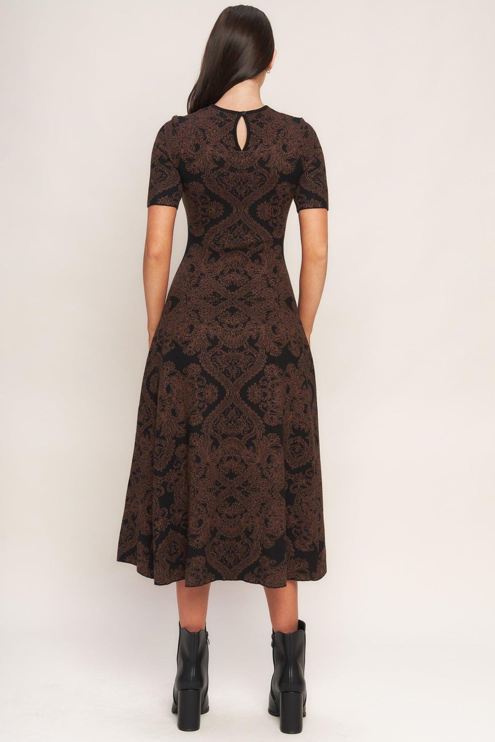 Gothic Muse Jacquard Sweater Midi Dress from KADOU Boutique
