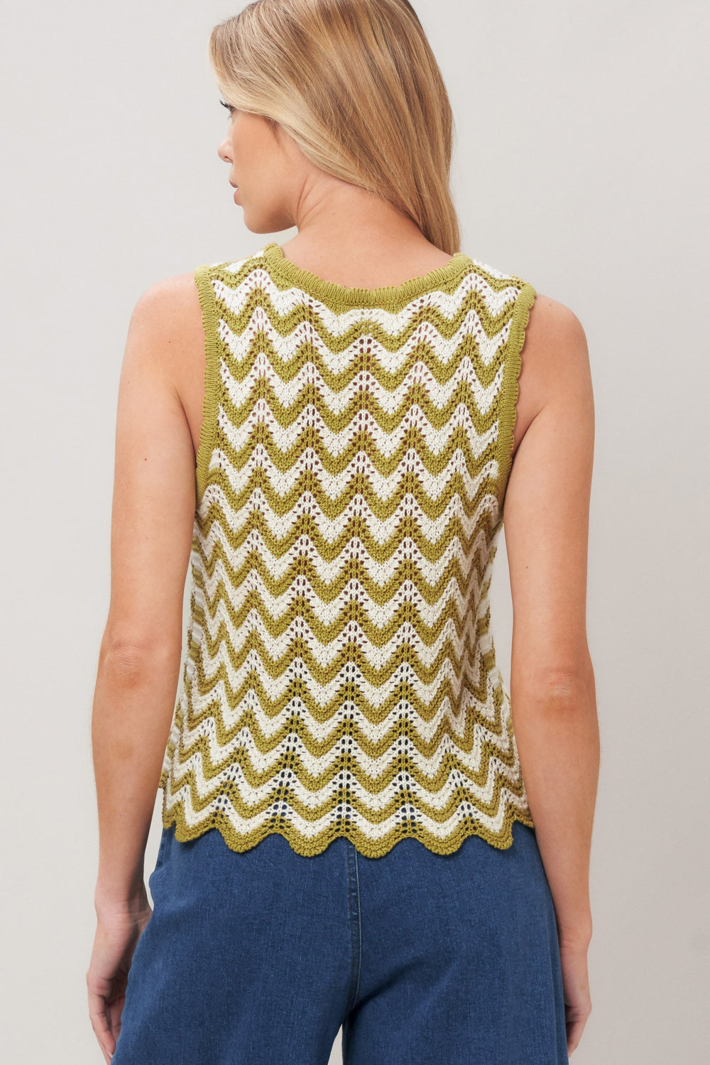 Sunset Stitch Crochet Knit Top from KADOU Boutique