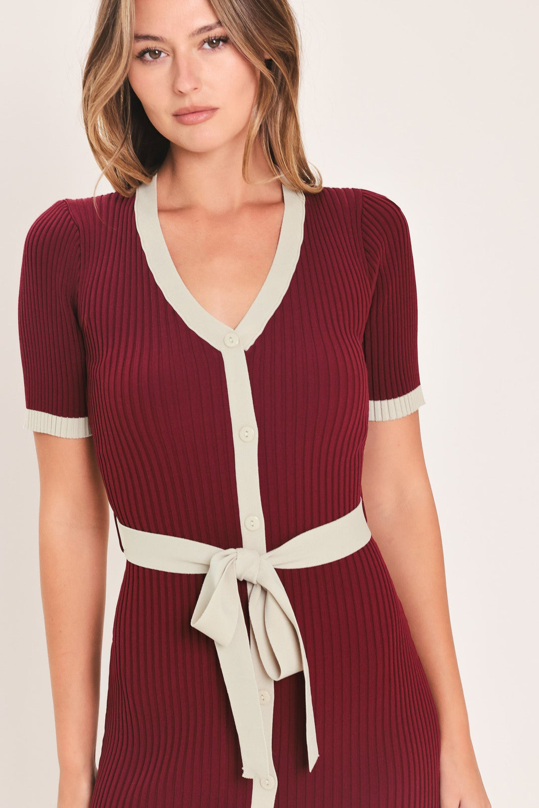 Sweetest Season Button Down Sweater Midi Dress from KADOU Boutique