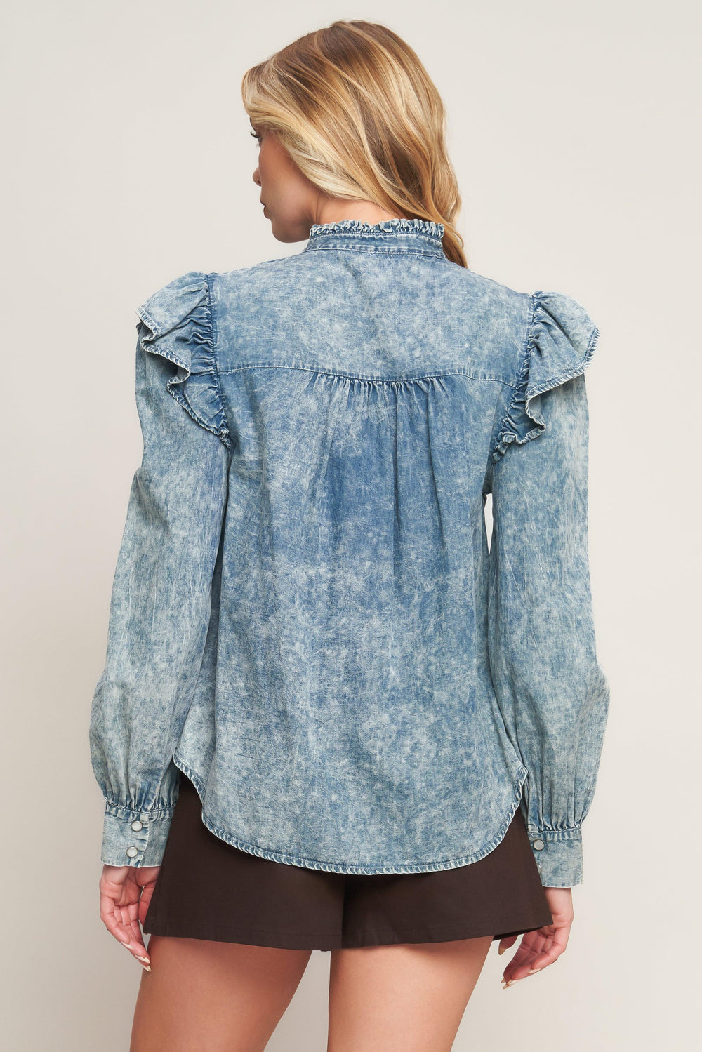 Western Chic Denim Top from KADOU Boutique