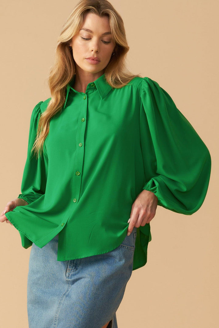 Comfortable Charm Woven Top from KADOU Boutique