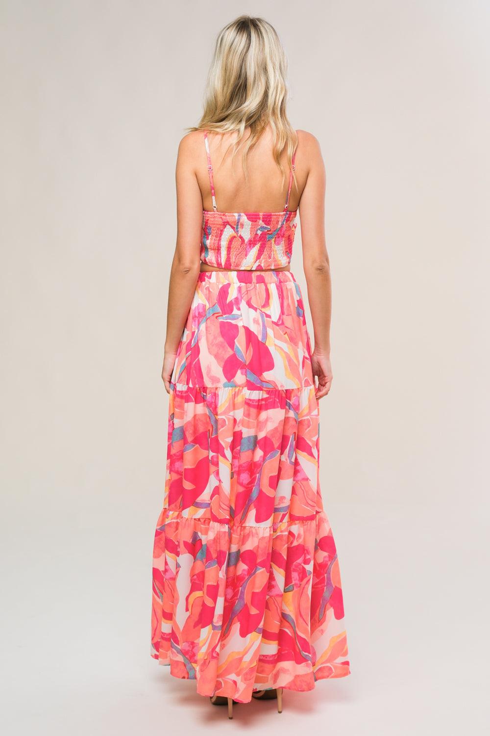 Romantically Speaking Woven Top and Skirt Set from KADOU Boutique