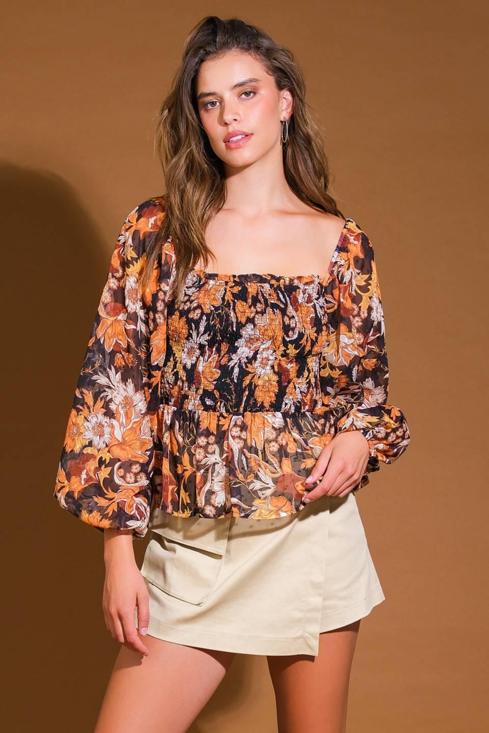 Beaming Perfection Woven Top from KADOU Boutique