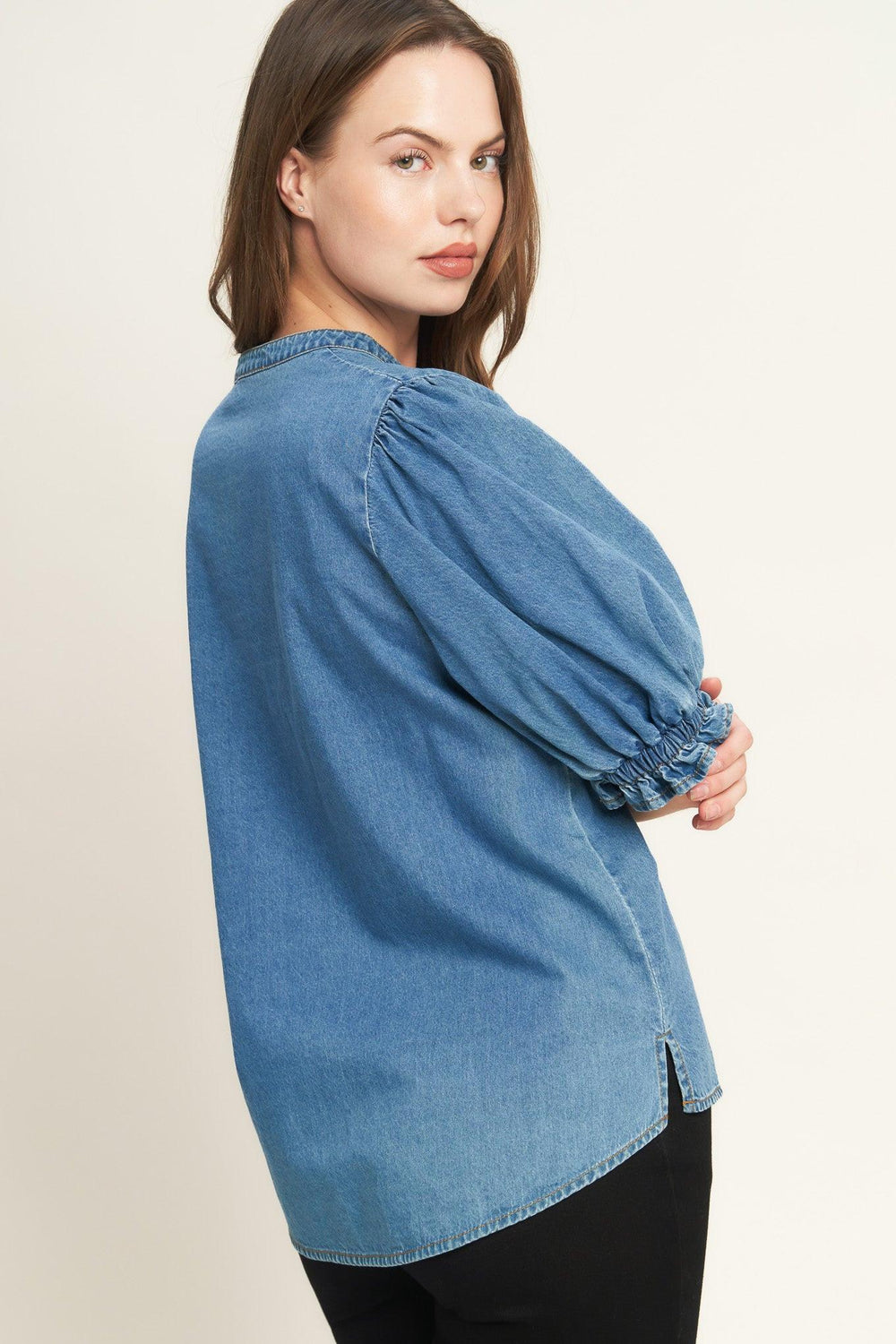 Closer to You Denim Top from KADOU Boutique