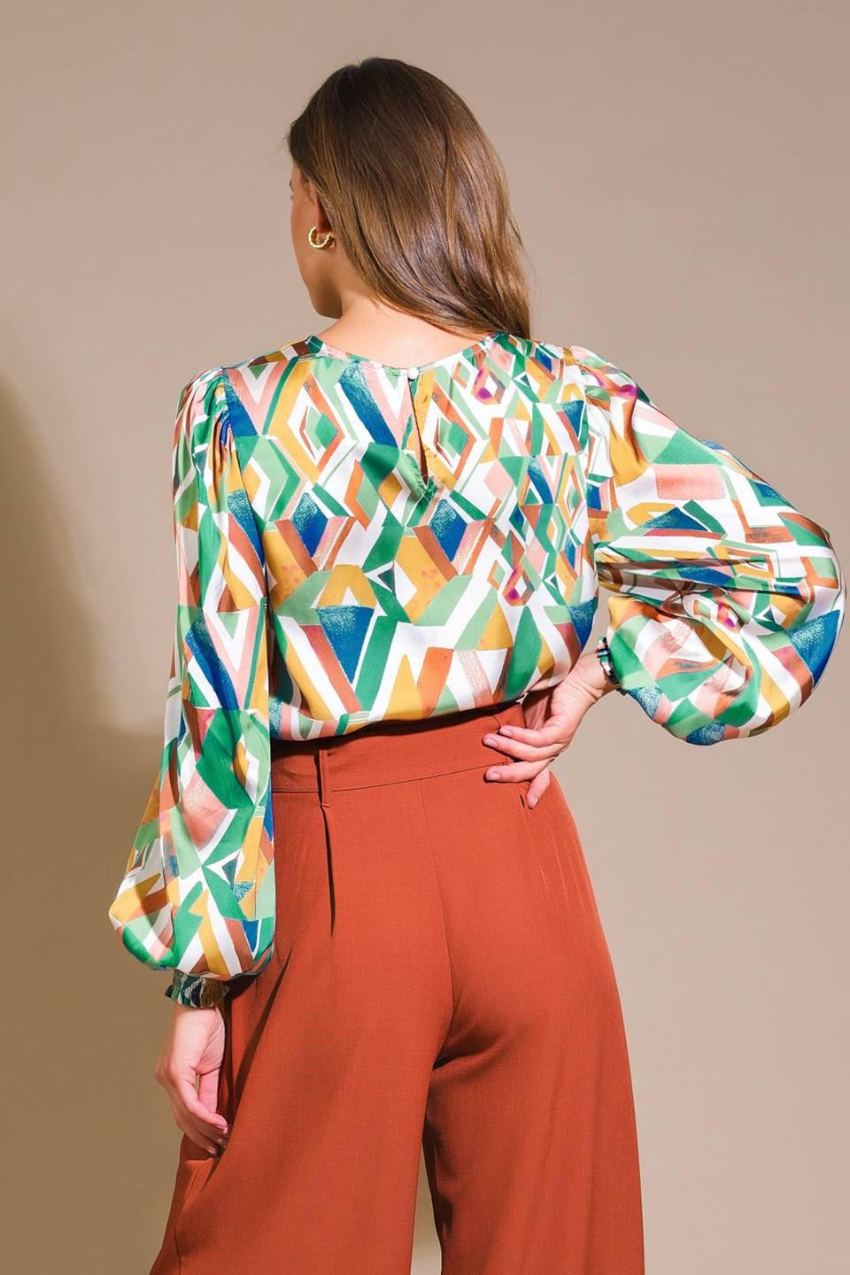 Radiant Poise Woven Top from KADOU Boutique