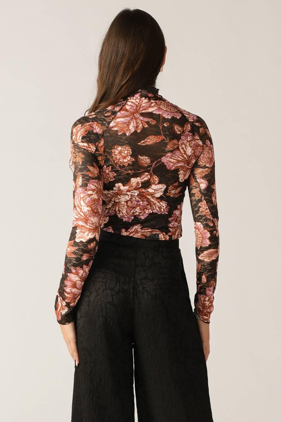 Fireside Chats Stretch Lace Top from KADOU Boutique