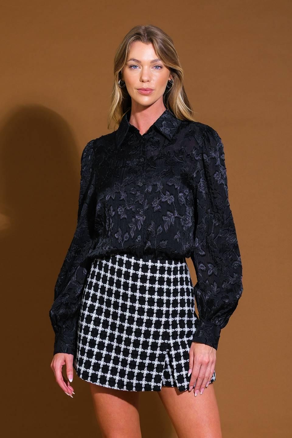 Incredible Love Jacquard Woven Top from KADOU Boutique