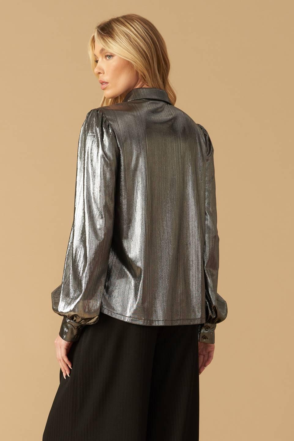 Flirty Vibes Foil Coated Top from KADOU Boutique