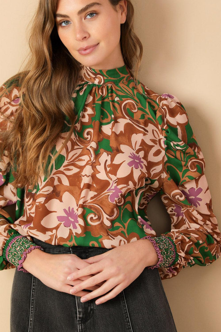 Brewed Bliss Woven Top from KADOU Boutique