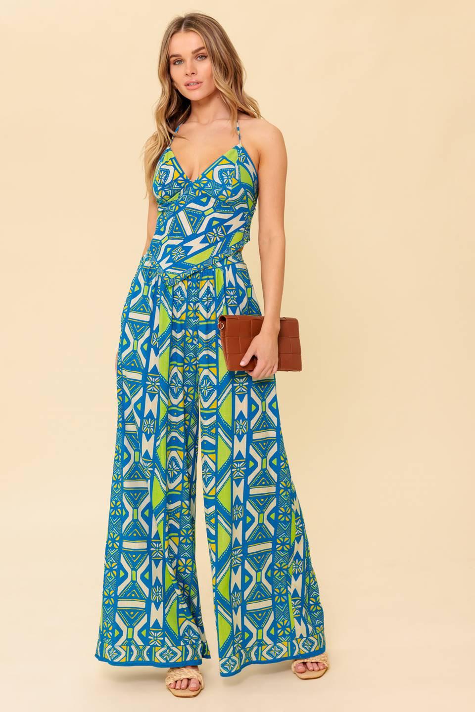 Stun Like Me Navy Woven Top and Pant Set from KADOU Boutique