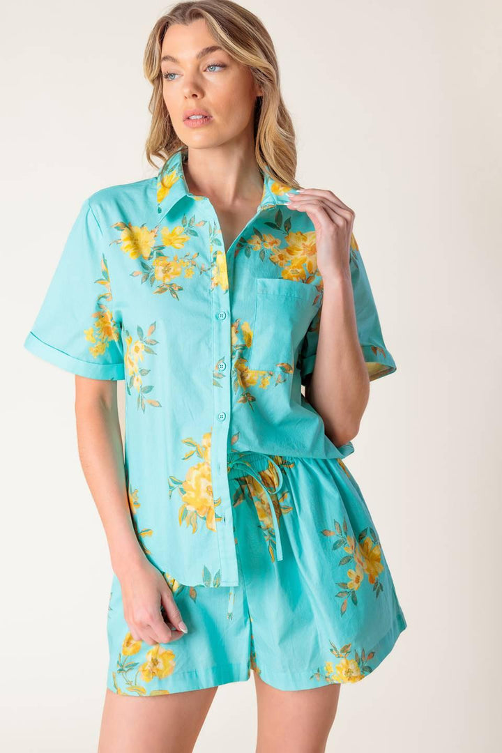 Treasured Times Woven Top and Short Set from KADOU Boutique