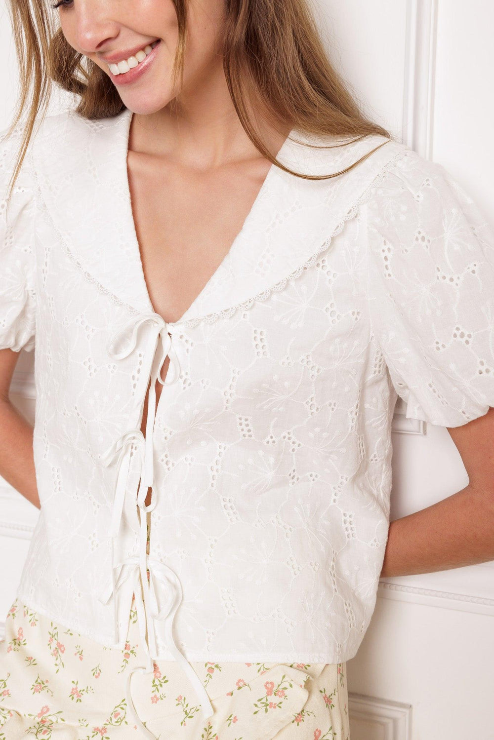What Will Be Eyelet Woven Top from KADOU Boutique